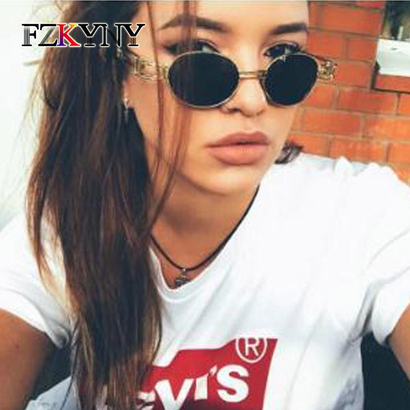 

FZKYNY Gothic Steam Punk Sunglasses Women Retro Round Fashion Brand Designer Mirror Personality Metal Frame Eyeglasses Gafas