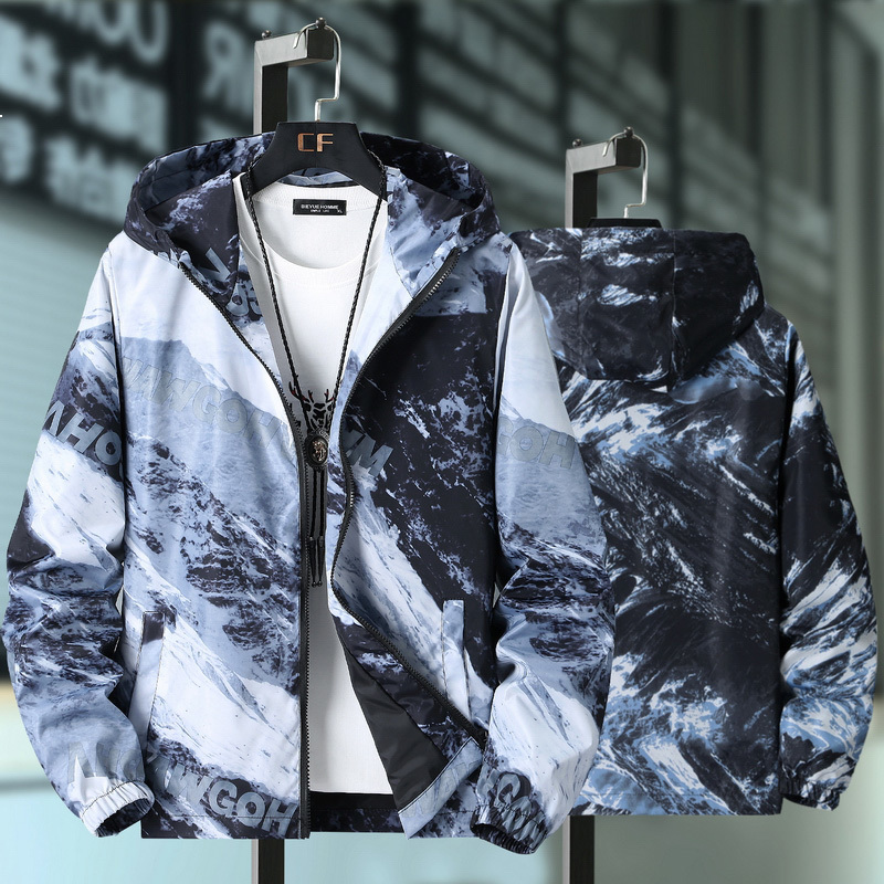 

2021 New It's Fashionable to Men's Hood Spring Autumn Loose Outwear Male Design New Jacket Gki0 81LH, Black as picture 2