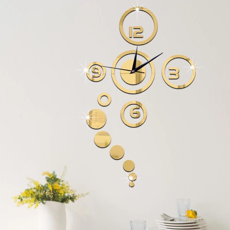 

DIY Clock Saat Mirror wall clock Reloj Acrylic wall stickers Home decoration clocks Duvar Saati Horloge Murale Klok Watch