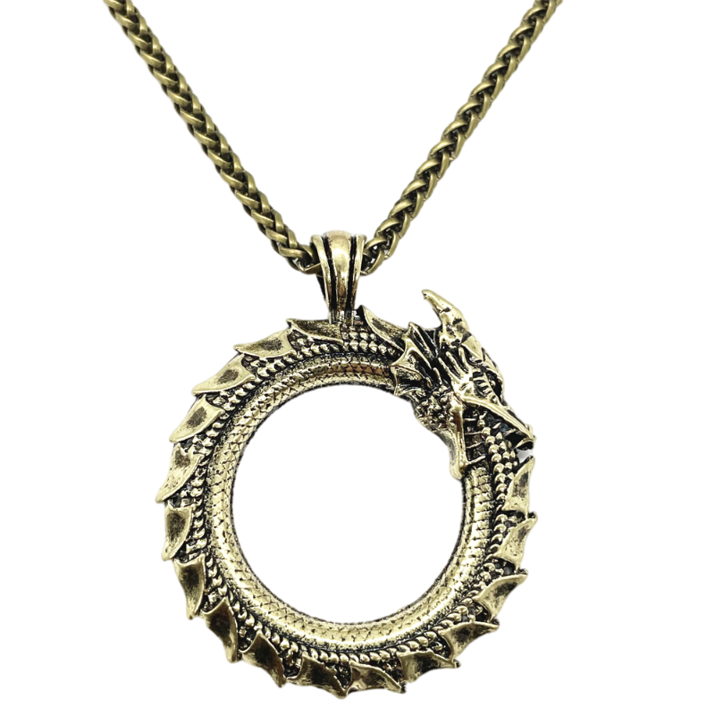 

Pendant Necklaces Viking Ouroboros Valknut Amulet Dragon Vintage Punk Necklace Fashion Jewelry Hippop Street Culture Dropship 2022