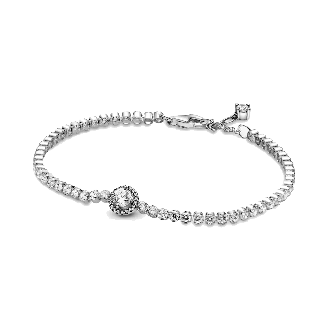 

Fine jewelry Authentic 925 Sterling Silver Bead Fit Pandora Charm Bracelets Sparkling Halo Tennis Link Chain Bracelet Safety Chain Pendant DIY beads, Black