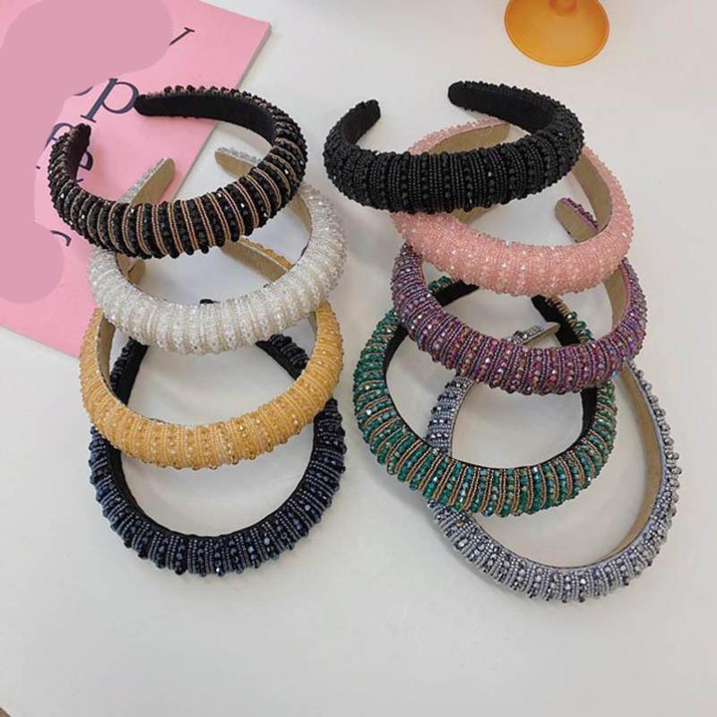 

Boutique crystal women hair sticks fashion women headbands girls designer headbands hair accessories for headband head ban, Multi-color