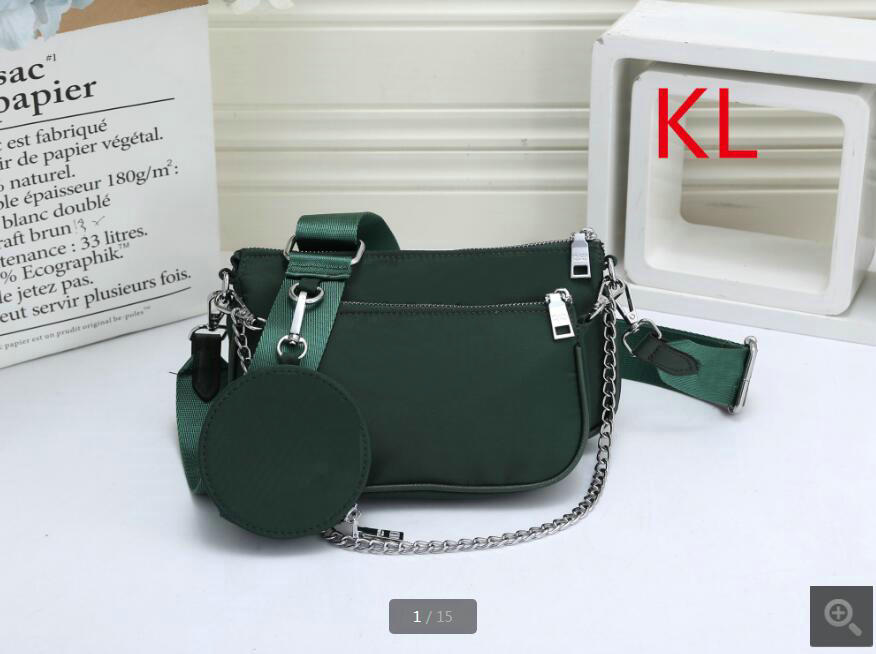 

Women 3pcs/set Nylon re edition 2005 shoulder bags crossbody chain bag Hot Solds Womens Bags Handbags Purses bolso, Pink