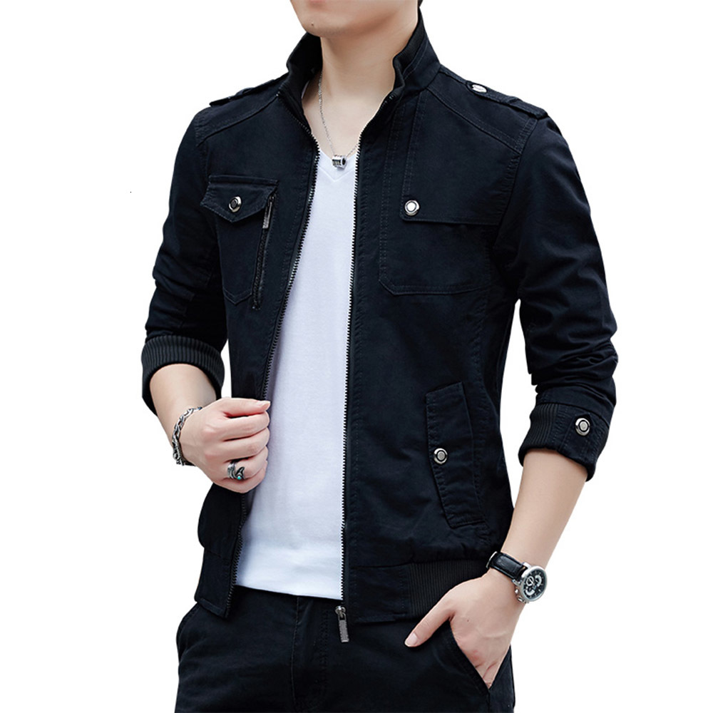 

Spring New Men's Uniform Thin Baseball Fashion Male Jacket Cne4, Armygreen