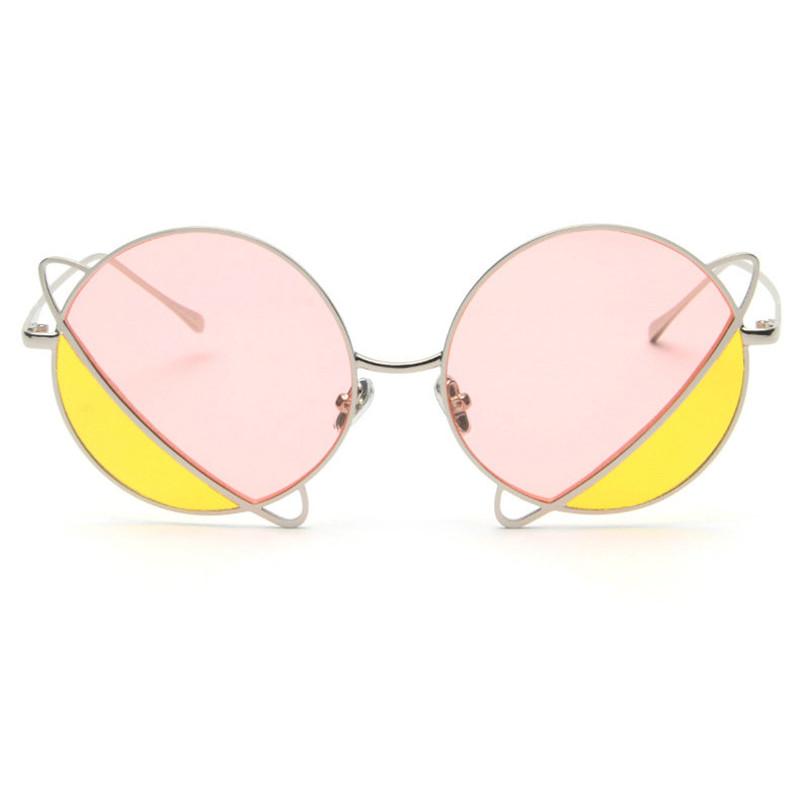 

Sunglasses MINCL/ Small Size Round Women Brand Design Gradient Lens Sun Glasses Pink Blue Yellow Red UV400 FML
