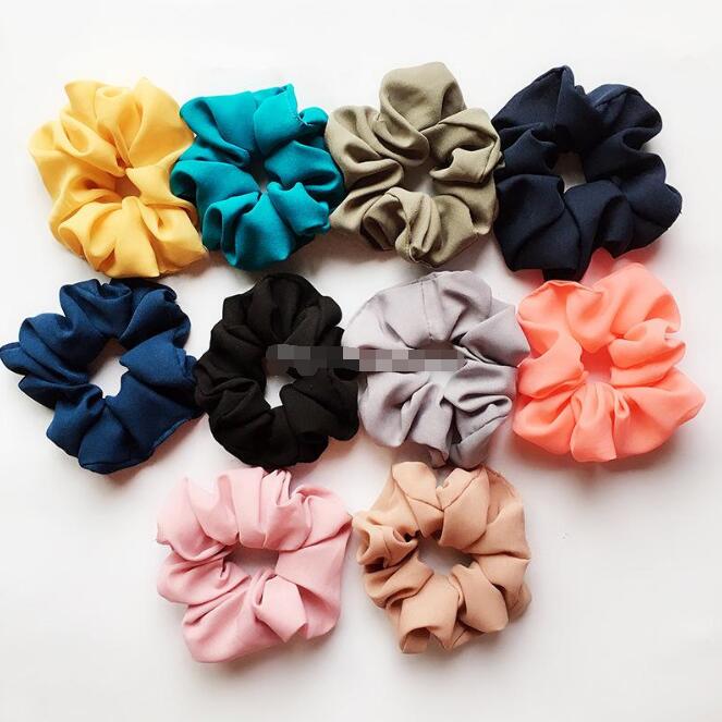 

117 Styles Lady Girl Hair Scrunchy Ring Elastic Hair Bands Pure Color Leopard Plaid Large Intestine Sports Dance Scrunchie Hairband, From 1-11 colors random send