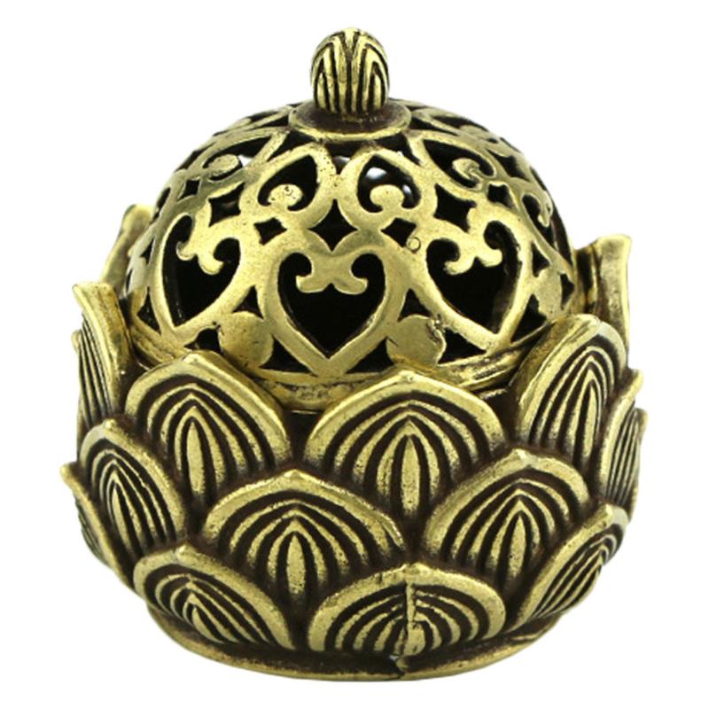 

1pc Lotus Shaped Incense Burner Incense Burner Decorations Brass