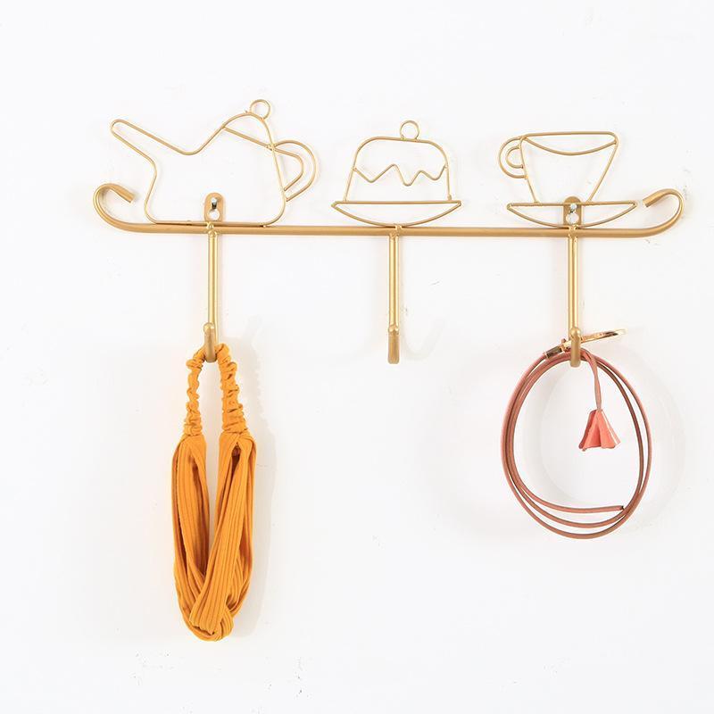 

Nordic porch key hook clothing store wall decoration wall hanging bedroom home creative personality pendant coat hanger bag rack1