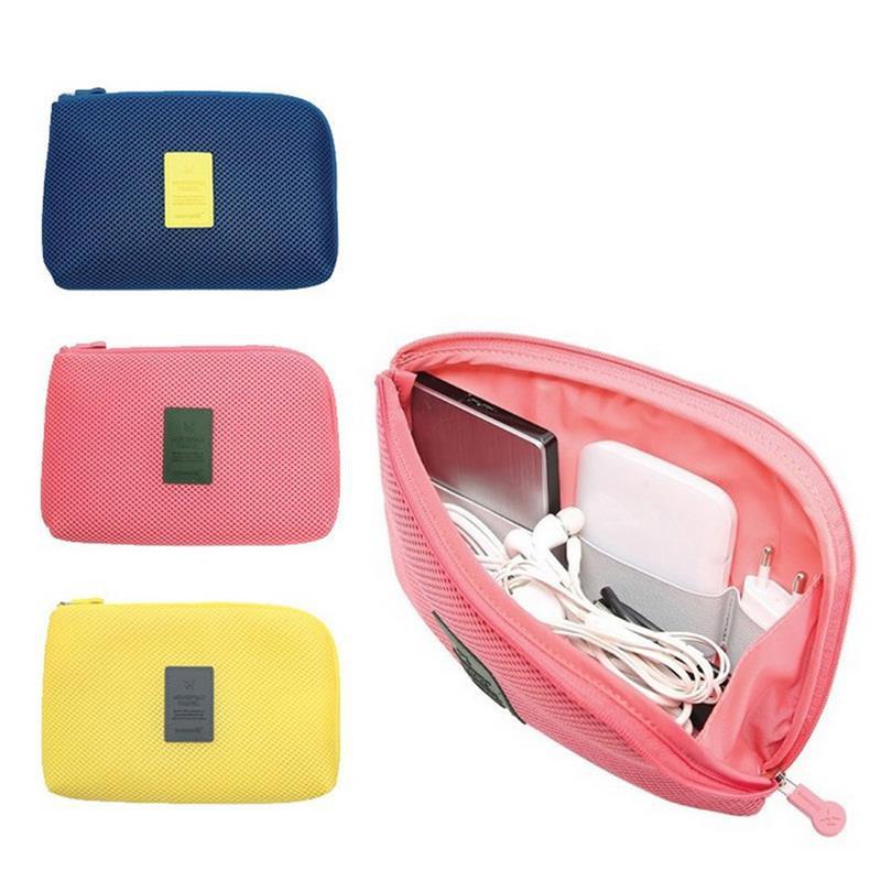 

Portable Storage Bag Case Digital Gadget Devices USB Cable Earphone Pen Travel Cosmetic Insert Organizer System Kit