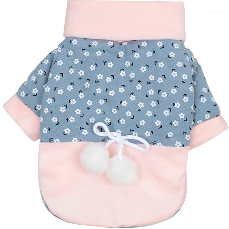

Small Pet Clothing for Dog Coat Jacket Cute Flower Puppy Costume Yorkshire Pomeranian Poodle Bichon Schnauzer Dog Outfit Apparel1, Blue
