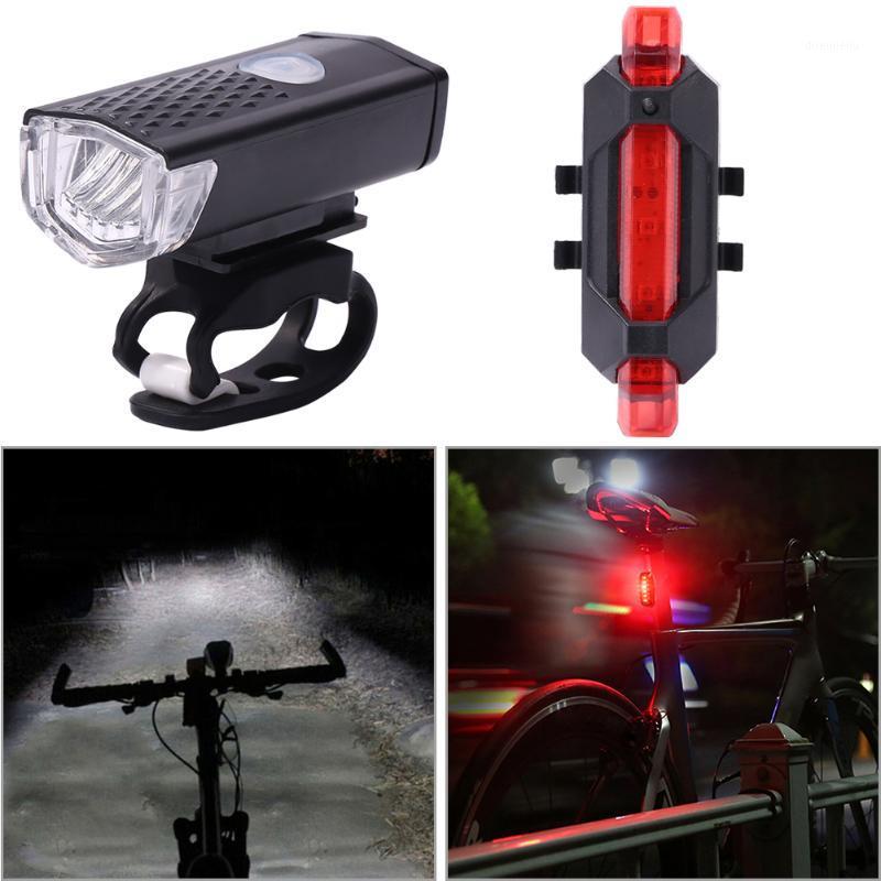 

Bike Light Front and Rear USB Rechargeable LED Bicycle Headlight Waterproof Tail Light Safety Warning Lamp Cycling Equipment1