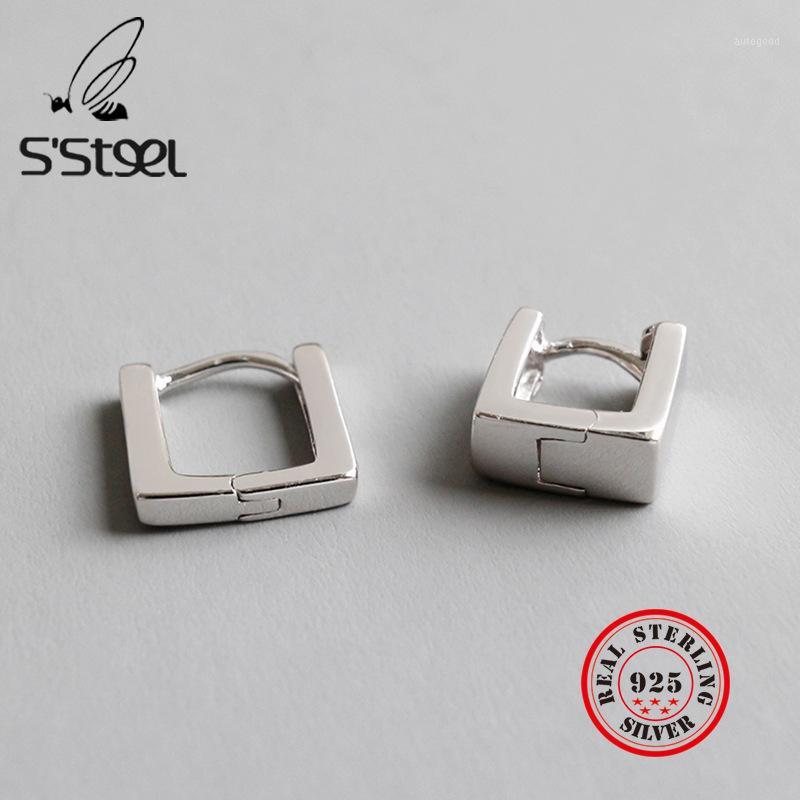 

Hoop & Huggie S'STELL Geometry Korean Earring 925 Sterling Silver Earrings For Women Pendientes Plata De Ley Mujer Aretes Jewelry1