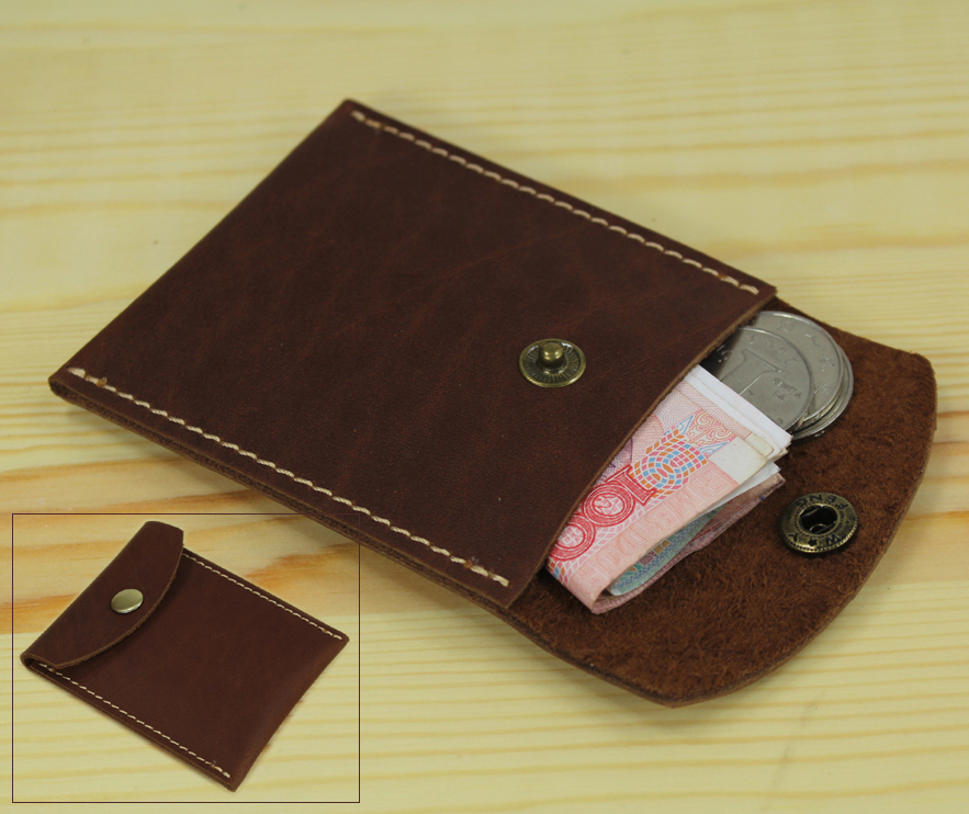 

Genuine Craft Portfolio Currency Exchange holder Male Small Leather purse of women Credit Card, Dark coffee.