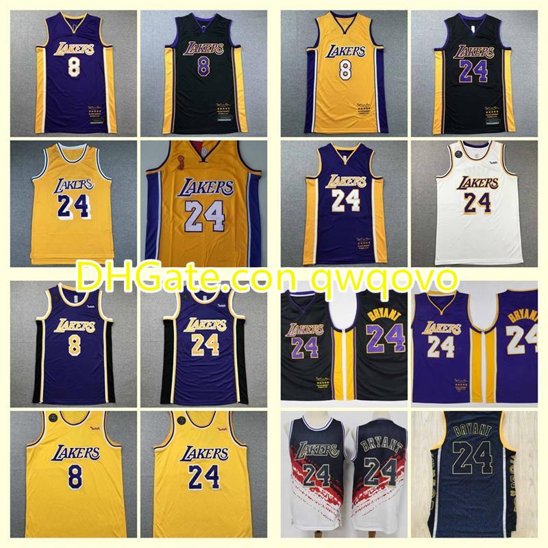 

2020 Los Angeles Lakers Black Mamba Bryant basketball jersey;The swingmennba basketball jerseys