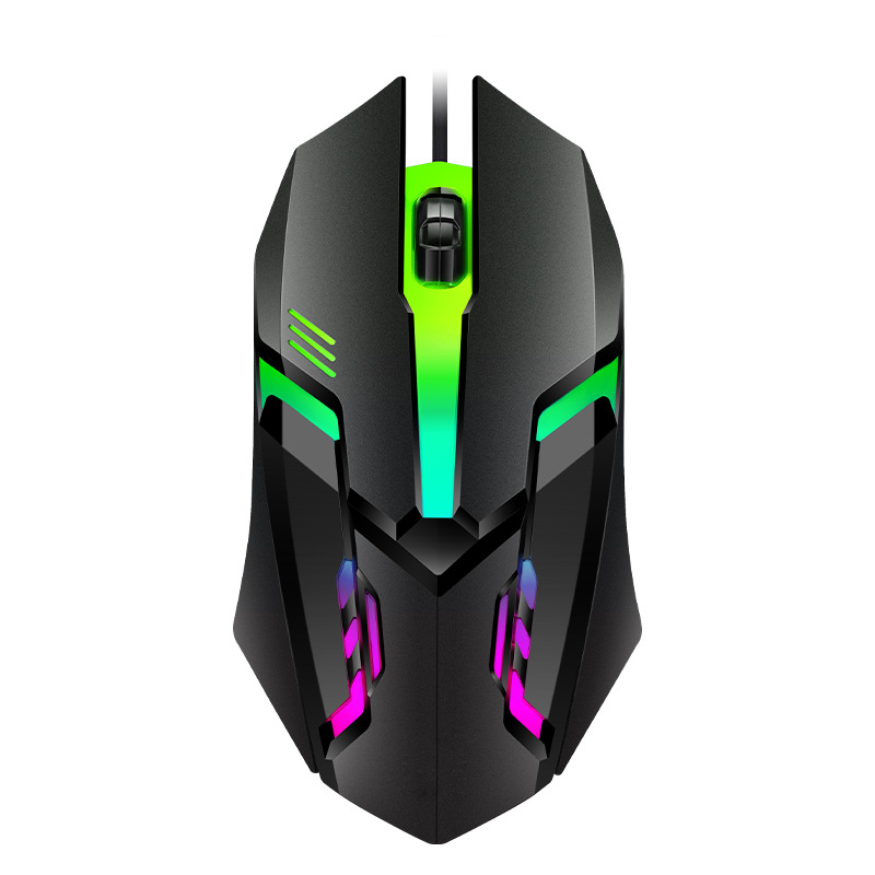 

Game,Office of the mice wired gaming mouse ergonomic with 4 color breathing lamp and adjustable DPI for Windows PC black