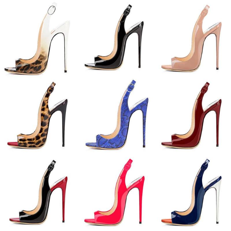 

New Summer Brand Woman Sandals Sexy Peep Toe High Heels Pumps Patent Leather Red So Kate Runway Wedding Party Shoes Woman, As show