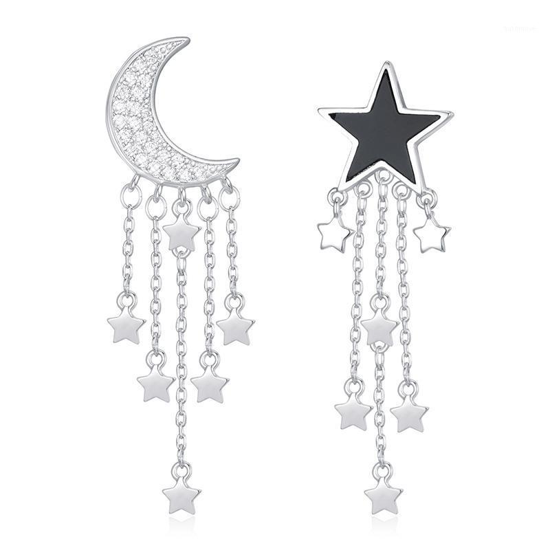 

Dorado New Drop Earrings For Women Retro New Zircon Star Moon Tassel Pendant Earring Jewelry boucle d'oreille femme 20201