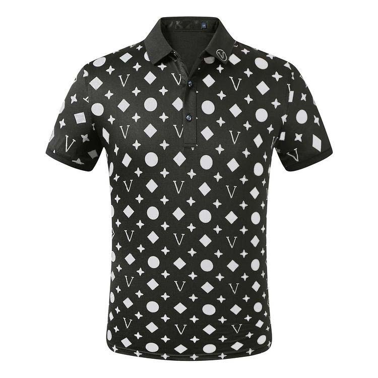 

2021ss fashion designer casual men's polo t-shirt snake flower embroidery men's polo shirt high street fashion polo shirt men