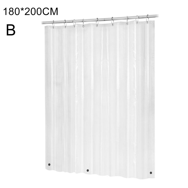 

Clear Shower Curtain Waterproof White Plastic Bath Curtains Liner Transparent Bathroom Mildew PEVA Home Luxury With Hooks