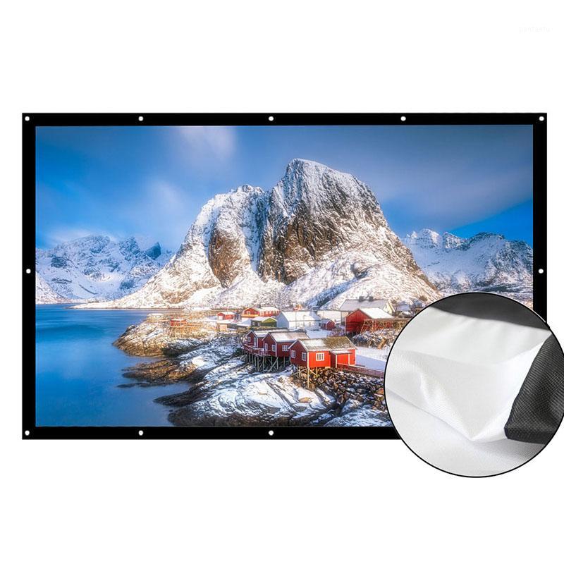 

Projection Screens AAO 16:9 Projector Screen 180 200 250 300 Inch HD MaWhite Anti-crease Wall Mounted Home Theater Big Canvas1