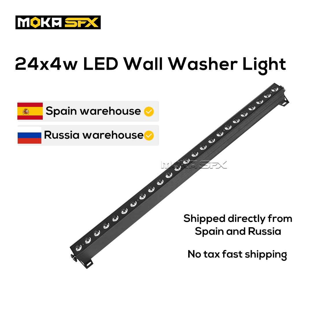 

LED Bar Light Stage Lights 24x4W DMX Wall Washes RGBW 4in1 LED Bar Lighting for Disco Building Bar Disco