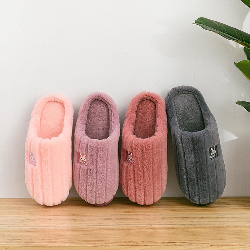 

Large Size Couples Home Slipper Indoor Shoes For Woman Winter Warm Non-slip Floor Home Slippers Femme Pantoufles Slipper, Purple