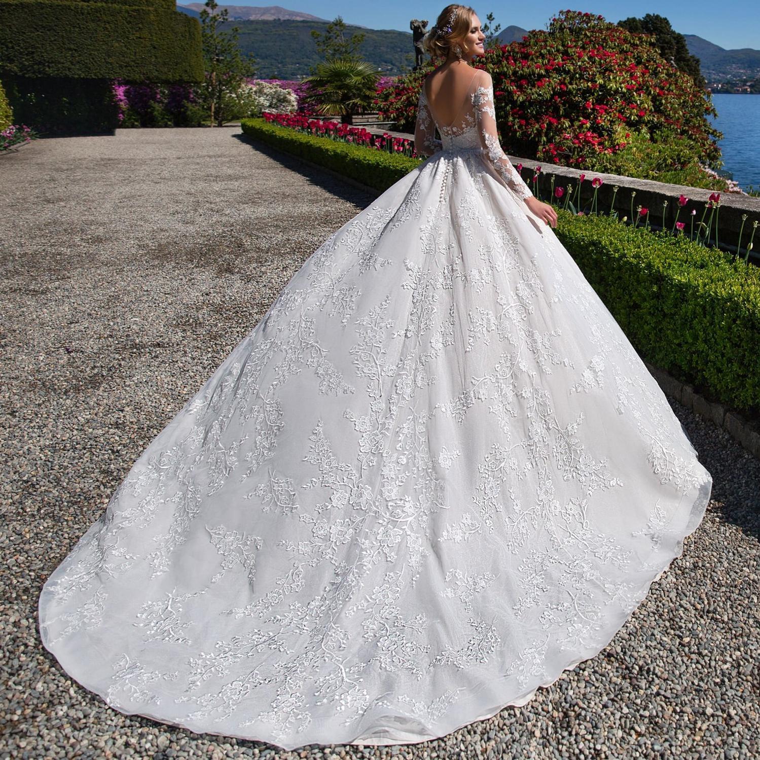 

2021 New Stylish Bohemia Lasso Dressed As a Boho Wedding Gown Simple Off the Shoulder Mariee Robe NXVQ, Ivory