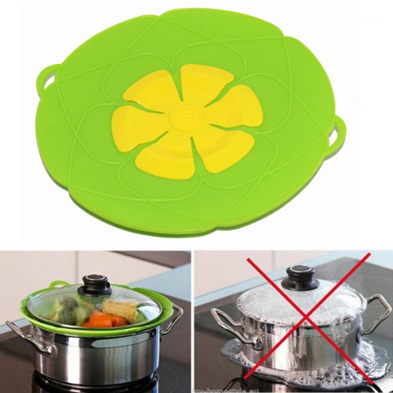 

Multi-function Cooking Tools Flower Pans Parts Overflow Spill Lid Silicone Cork Green Oven Safe For Pot / Cover Pan 10 "1