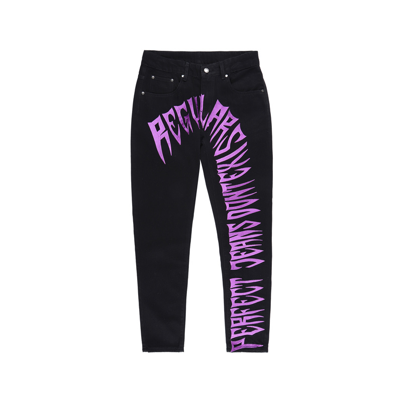 

2021 New Jeans Embroidered for Man Hip Hop... Perfect Black Pants. BYI6, Beige
