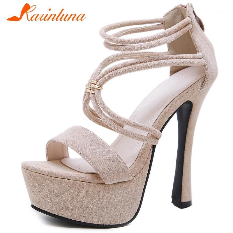 

KARIN Summer Sweet Date Sandals Fashion High Platform Gladiator Sandals Women Sexy Summer Extrem High Heels Shoes Woman1, Black