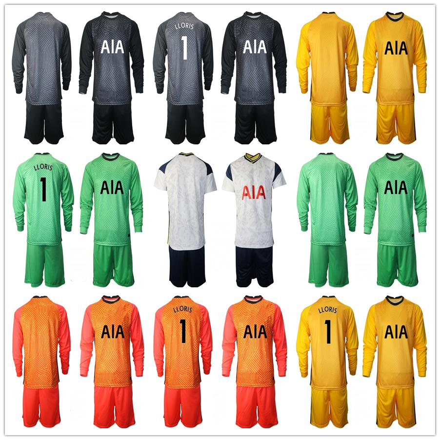 

Long Sleeve Soccer Jersey Childrens Goalkeeper Football kit jersey LLORIS Tottenham Home Away KIT sets uniform 2020 2021, Colour 9