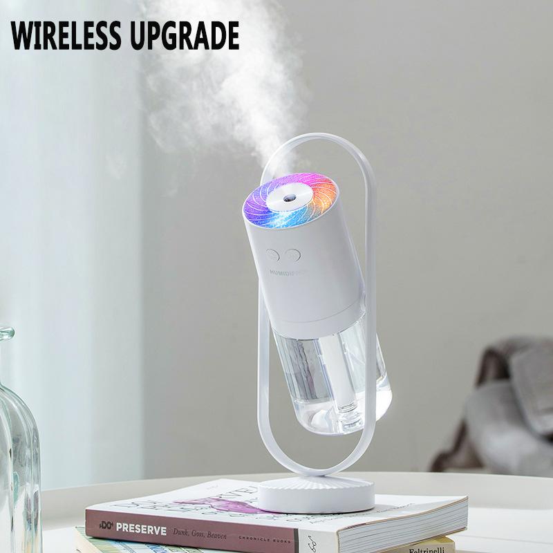 

Humidifier wireless 360 rotating water atomizing USB charging projection lamp onboard mini portable