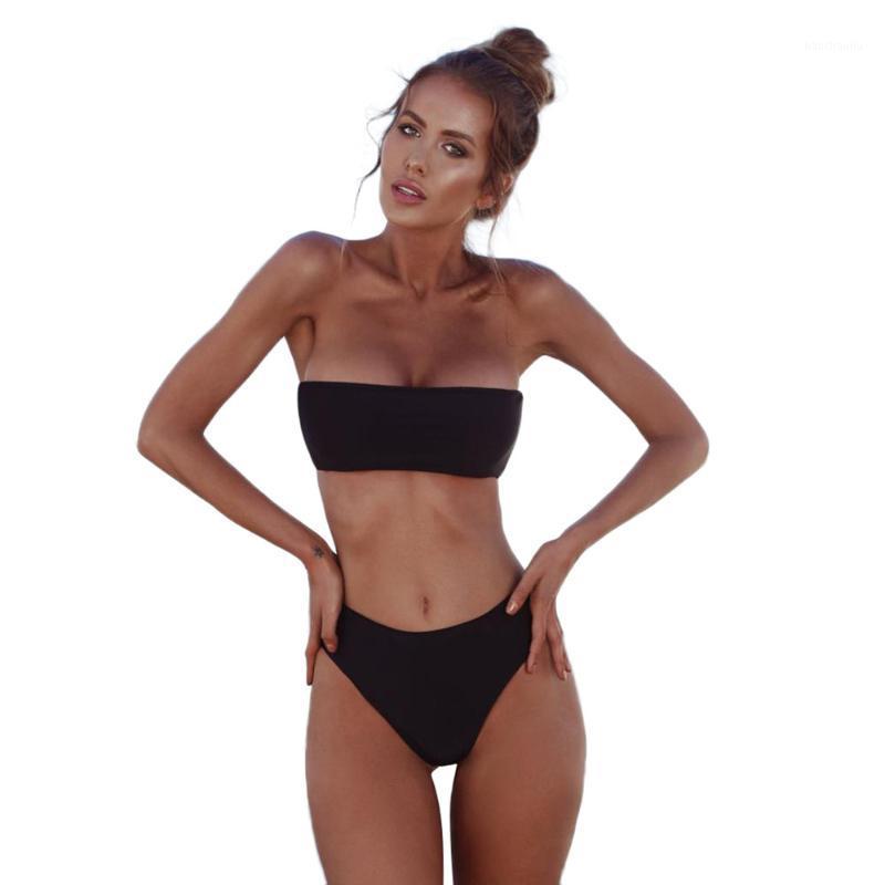 

Popular Women Bandeau Bandage Bikini Set Push-Up Brazilian Swimwear Beachwear Swimsuit Summer Vintage Women' Swimsuits Biquini1