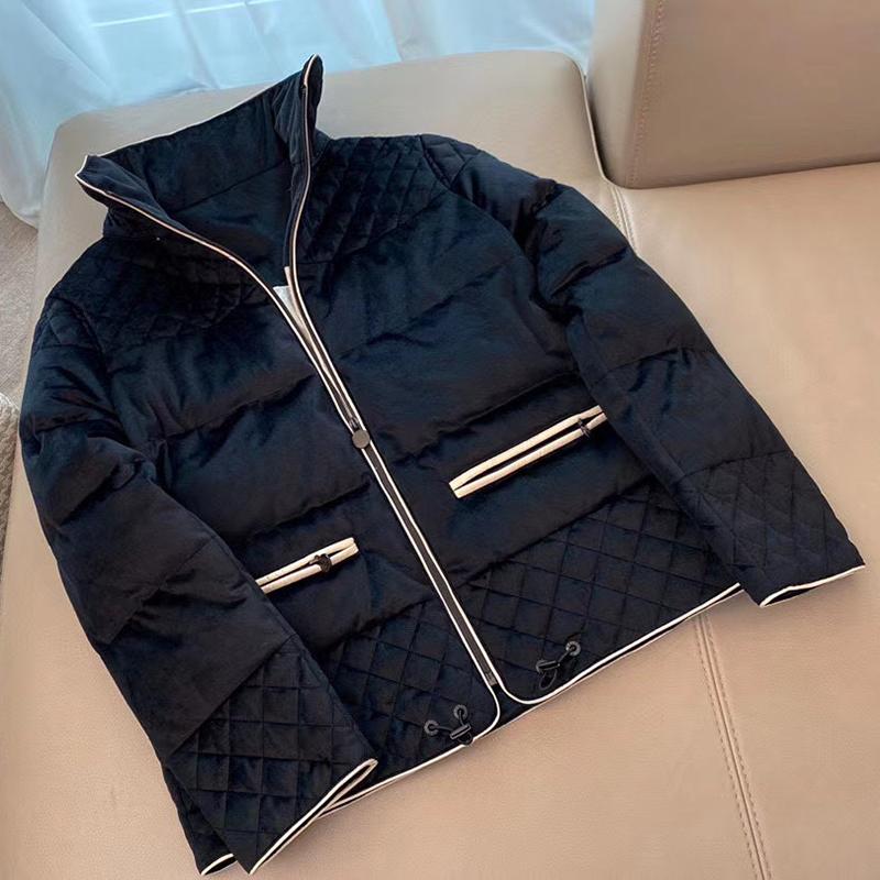 

Warm Winter Short Patchwork Down Jacket Brand Design New Hooded Women Parka Coats New Casual Zip Female Parkas Down Jacket, No.1