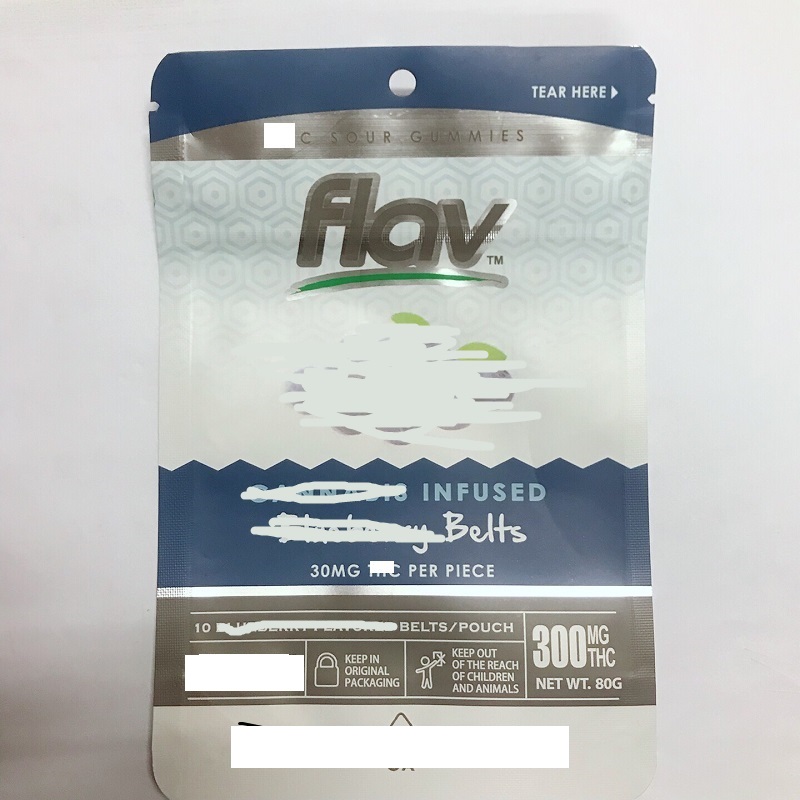 

Flav Sour Gummy Mylar Empty bags Aluminum Foil Bag Gummies Smell Proof Ziplock Retail Packaging in Stock DHLFree