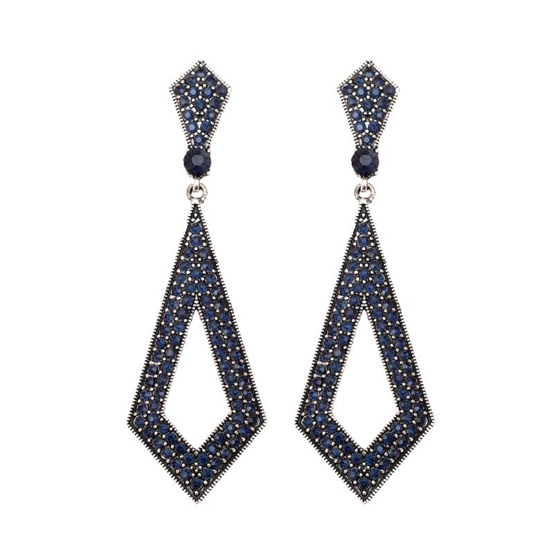 

Vintage Rhinestones Statement Dangle Earrings Geometric Big Retro Goth Hanging Drop Earing New Fashion Jewelry Gifts For Women