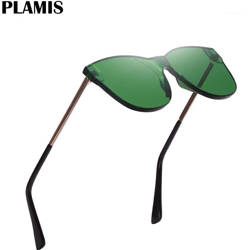 

2020 Summer Women Rimless Sunglasses Transparent Shades Sun Glasses Female Cool Candy Color UV400 Eyewear #21411