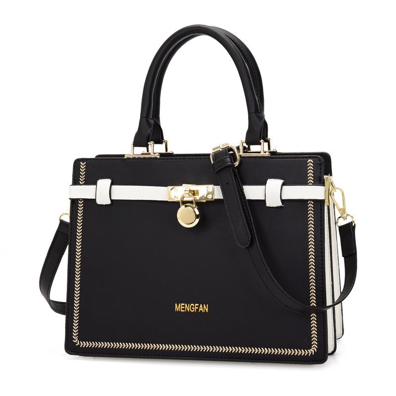

2021 New Luxury Crossbody Bags For Women PU Leather Female Shoulder Bag Shopping Tote Solid Color Women's Handbags, Black