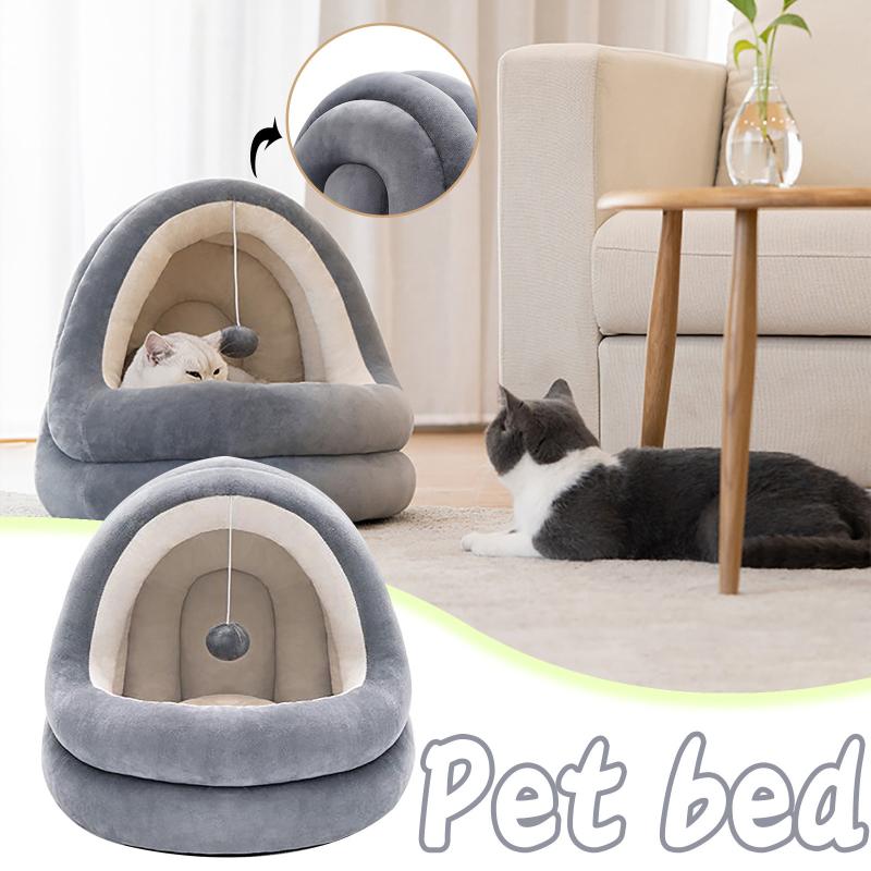 

Hot Selling Dog Cat Bed House Pet Litter Closed Removable Bed For Medium Large Dog Cat Tent Cozy Cave Portable Pet Product