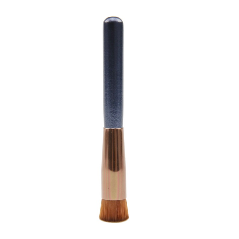 

Single head sloping head brushes, beautiful wooden handle, liquid foundation, short pole, flat head, soft hair cosmetic brush