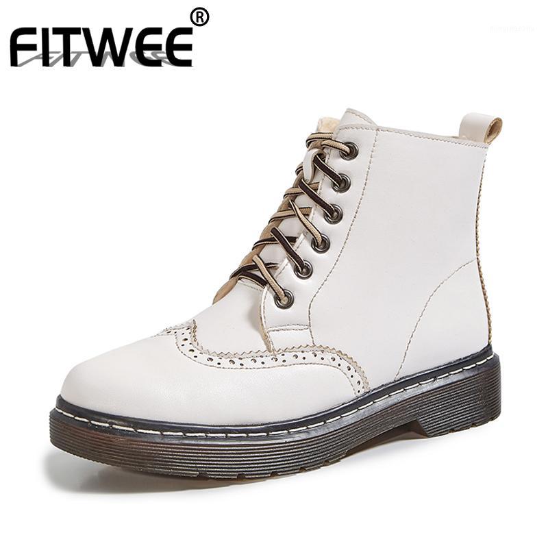 

FITWEE Women Ankle Boots Cross Strap Flats Winter Shoes Woman New Fashion Short Boot Office Lady Casual Footwear Size 33-431, Black without fur