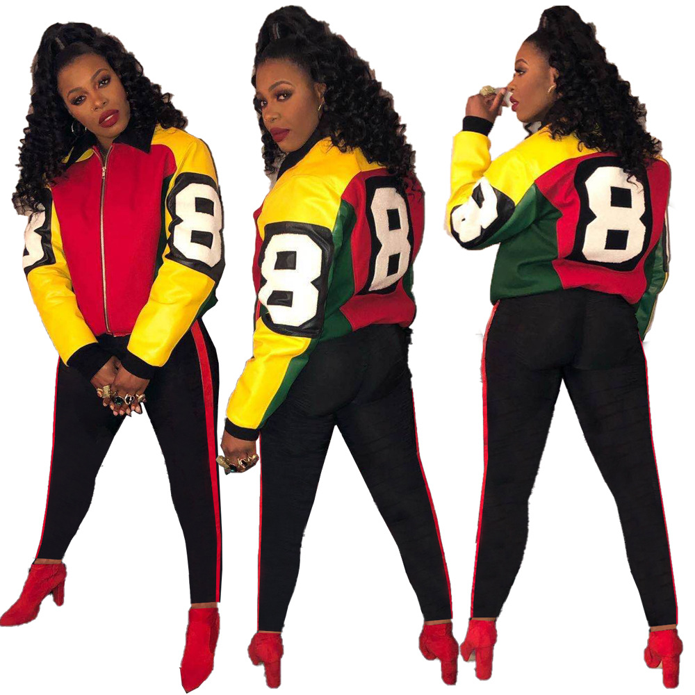 

digital Print Two Piece Set Women Tracksuit autumn Fashion Long Sleeve jacket Top trousers Suit Women Sport Suits Jogging suit, Green
