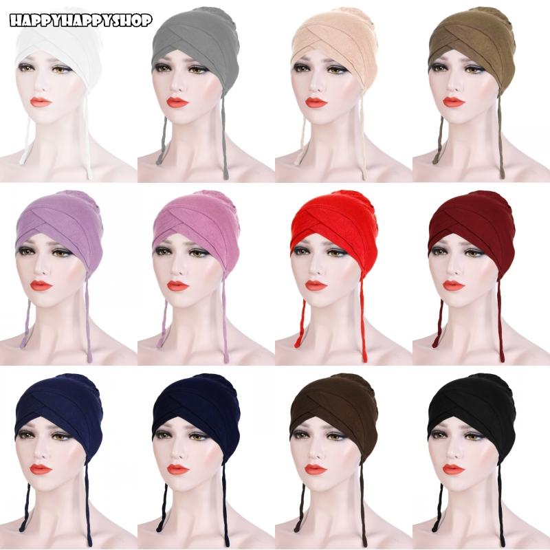 

Fashion Women Chemo Cap Muslim Islamic Underscarf Hijab Arab India Instant Stretch Ninja Cap Headscarf Wrap Beanie Bonnet Hat, White