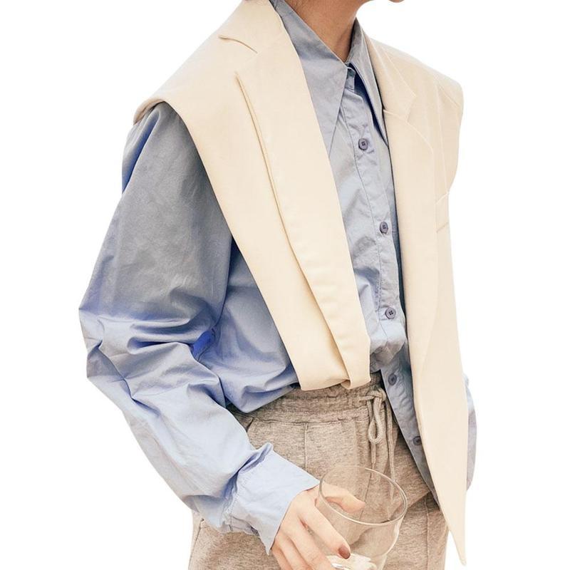 

Women Triangle Scarf Shawl Office Lady Lapel Solid Color Fake Collar Necklace Suit False Collar Shawl