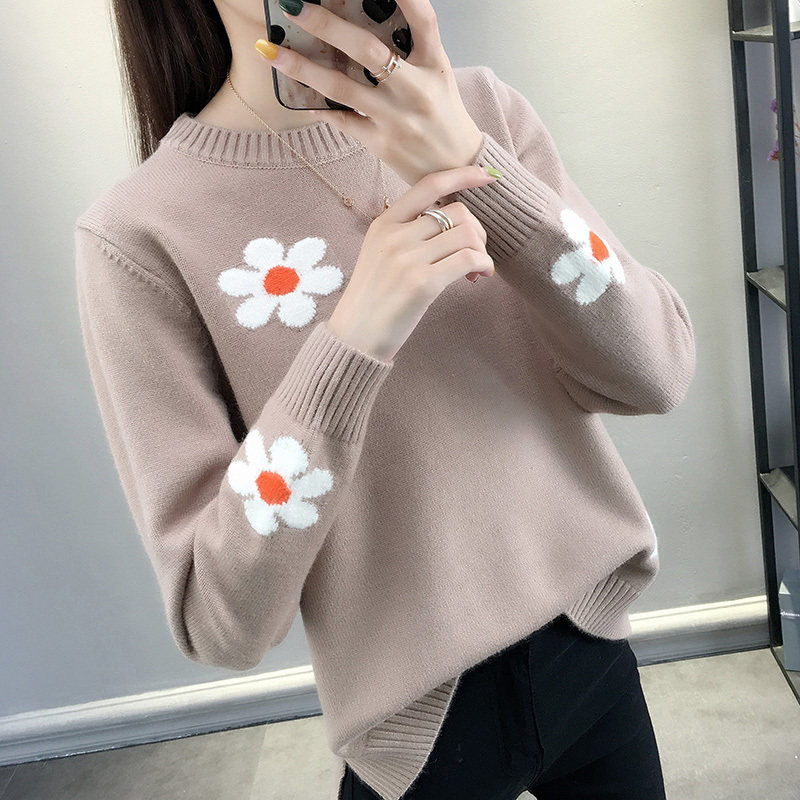 

2020 new casual winter release the neck sweater jacket long sleeve mujer, Yellow