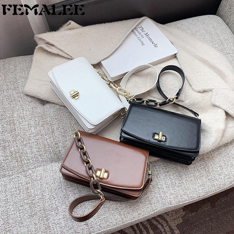 

Classic Messenger Bags For Women Luxury Texture Coarse Chain Designer Handbags Retro PU Solid Armpit Bag Ladies Tote Handbags, Black