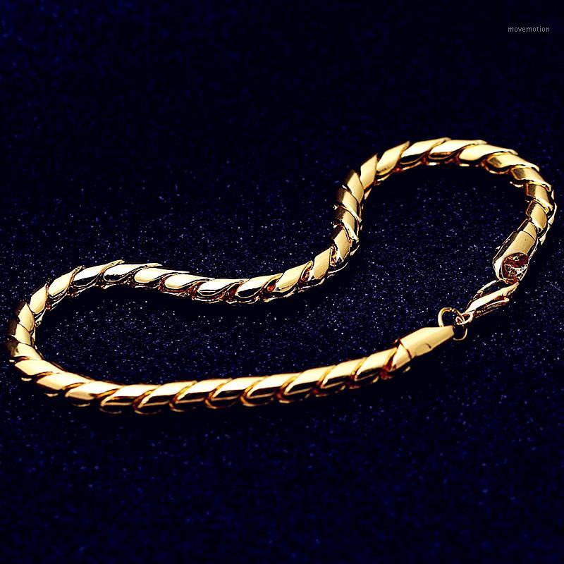 

New Golden Snake Bone Bracelet Classic Fashion Wild Woman Hand Jewelry Chain1