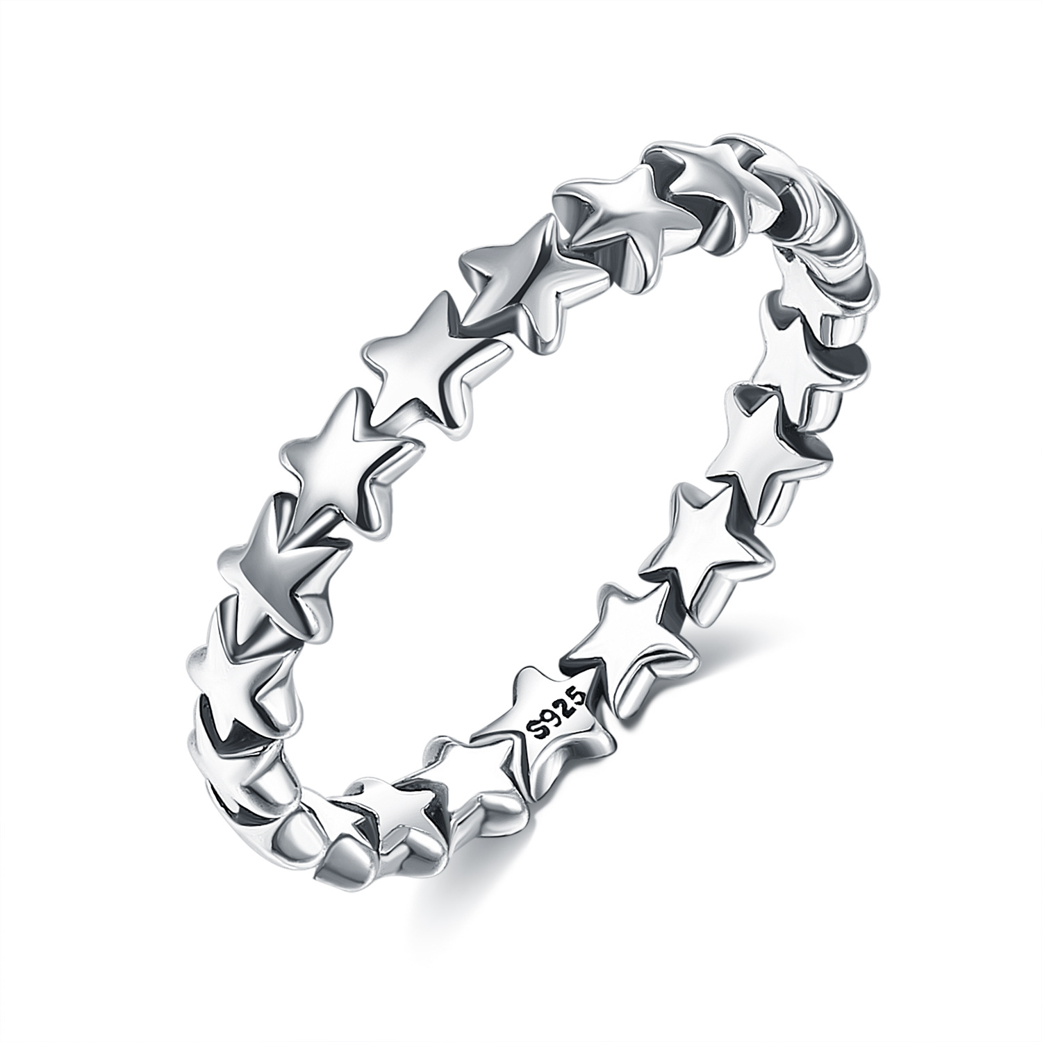 

2021 Fashion Trendy 925 Sterling Silver Ring Interstellar Star Ring Accessories Engagement Wedding Anniversary Gift Women