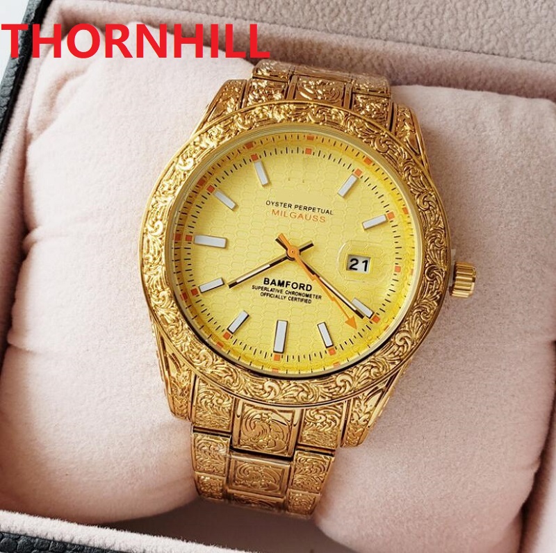 

Men's montre de luxe quartz watches classic Day-Date watch 42mm nice designer Stainless Steel waterproof super Sapphire montre de luxe Wristwatches, As pic