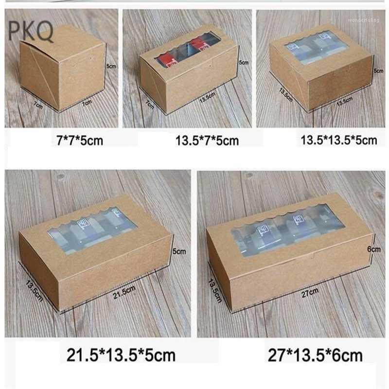 

Kraft paper Cookie cake Packaging Box with plastic pvc window for Candy Biscuit Chocolate Paper Carton cardboard gift box1